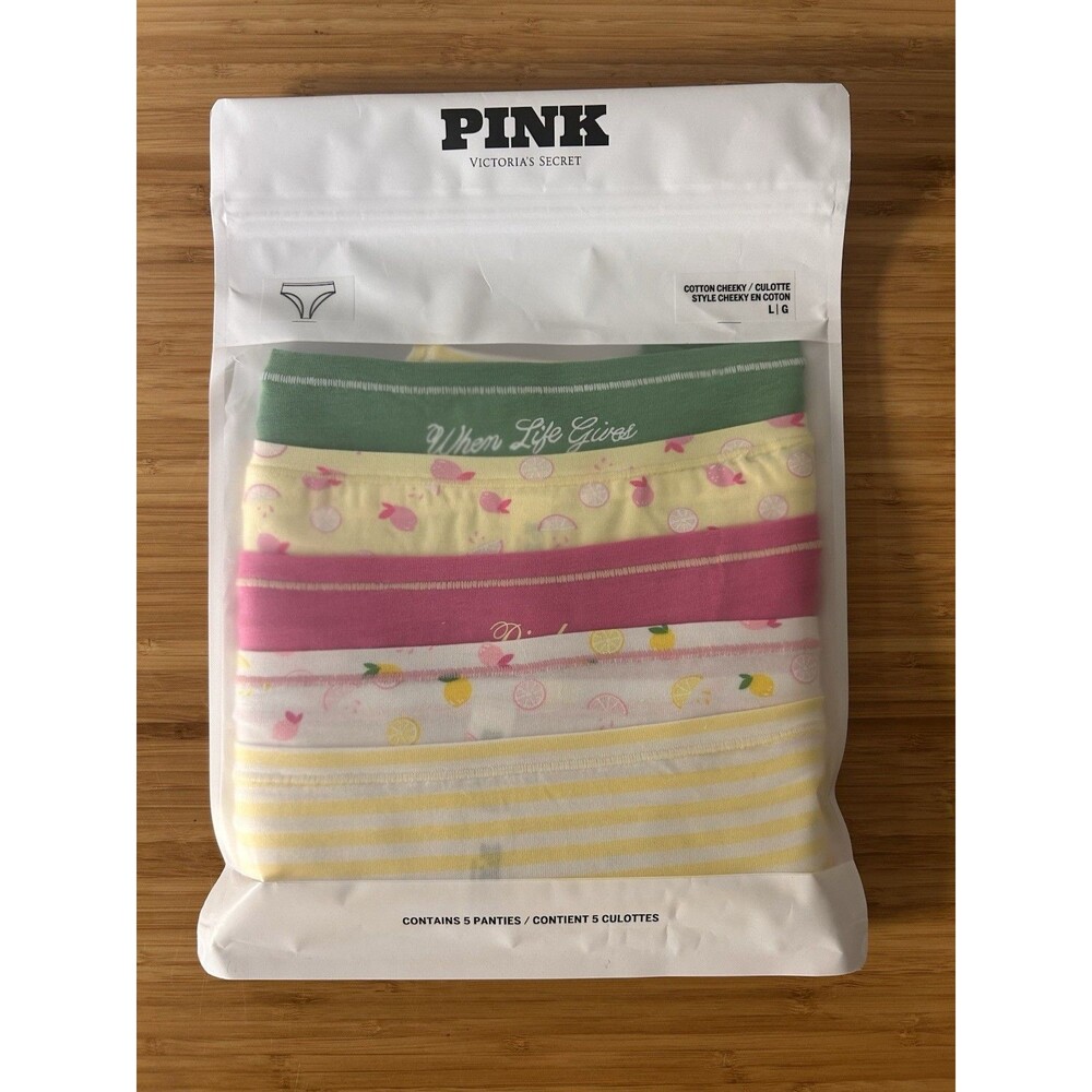 Victoria's Secret Pink 5-Pack Cheeky Panties Size L
